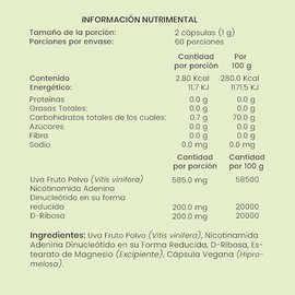 JOYCARE NATURAL NADH+ 100 Cápsulas, Suplemento Alimenticio, Con Ingredientes Naturales
