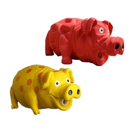 Multipet Latex Grunting Toy Bundle Color:Goblet Pig/Origami Pig