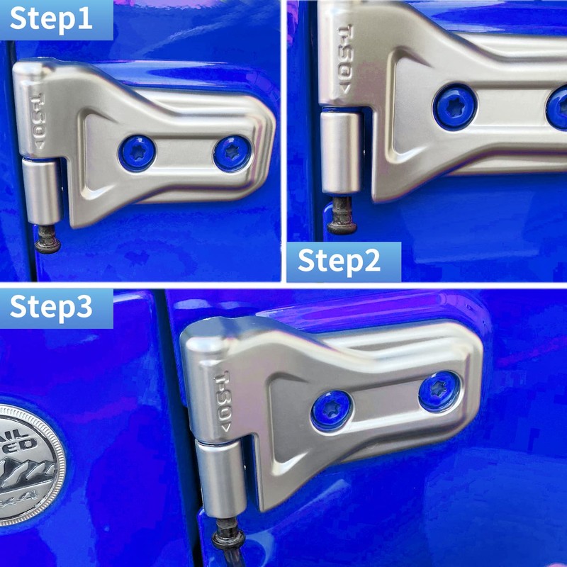 Door Hinge Nuts Replacement Screws Compatible for Jeep Wrangler JL