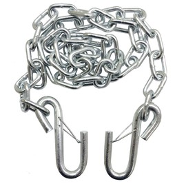 LIBRA One New 1/4" X 54" Grade 30 Trailer Safety Chain w/ 2 S Hooks & Safety Latches -25003