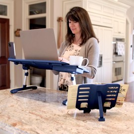 Limitless TotalDesk Portable Workstation and Lap Desk with Adjustable Height & Tilt (Navy)