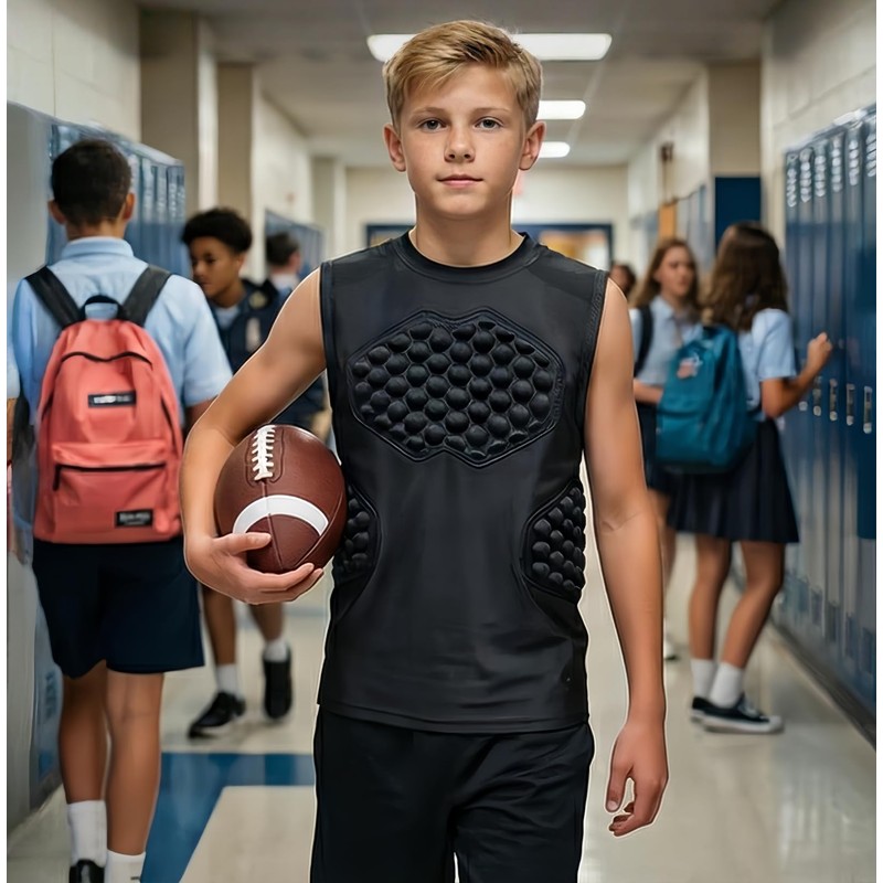 Jormino Padded Goalie Shirts Boys & Girls Protective Top Chest