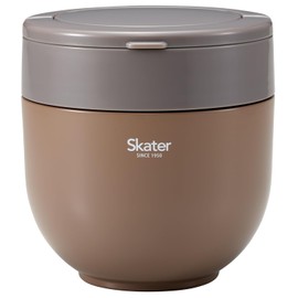 Skater LDNO13AG Thermal Insulated Lunch Jar, Large Capacity, 42.2 fl oz (1,250 ml), Includes Folding Handle, Antibacterial, Nut Brown