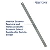 Westcott Stainless Steel Ruler, Zero-Center Scale with Non-Slip Cork Backing,