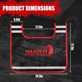 Handfly Winch Dampener Cable, Safety Recovery Off-Road Winch Rope Dampener Blanket with Pocket