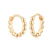 MYEARS Women Beaded Earrings Gold Huggie Hoop 14K Gold Plated