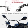 BRCOVAN Motorcycle Cross Bar Fit M10 & M8 Rear-View Mirror