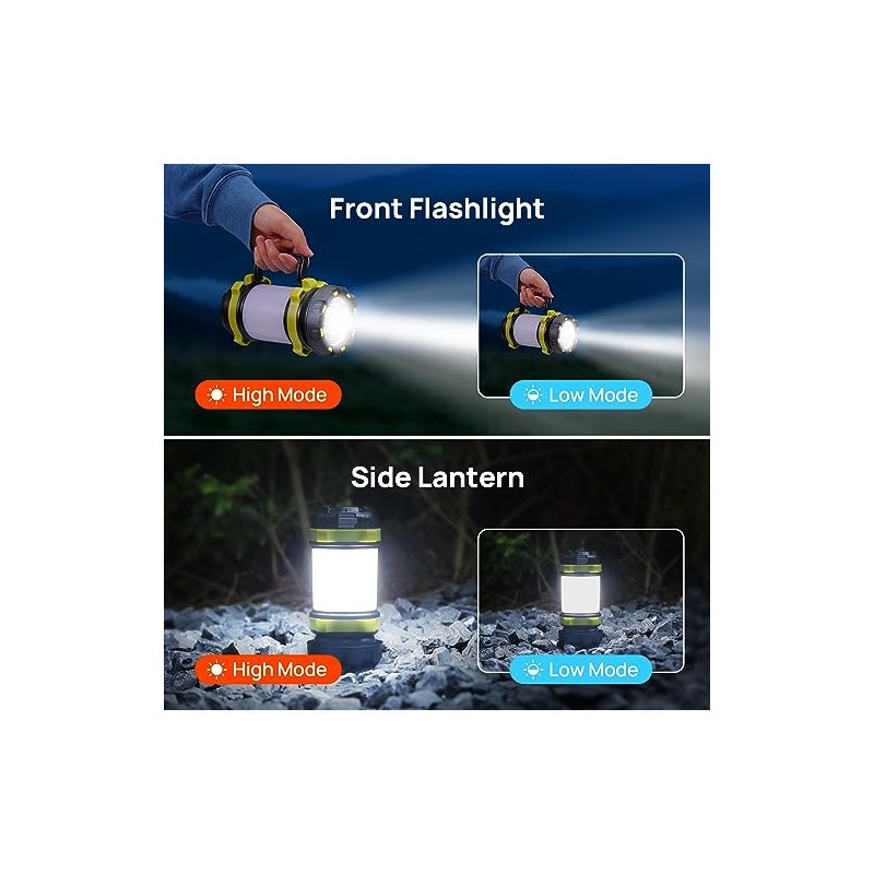 2 Pack Rechargeable LED Camping Lanterns with Multiple Light Modes