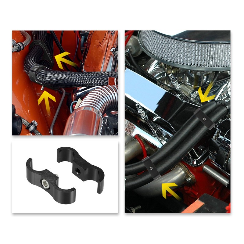 X AUTOHAUX AN12 Car Auto Hose Separator Clamp Fuel Line