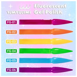 YJMyujimi YUJIMI Fluorescent Gel Polish, 6 Vibrant Colors Nail Art Nail Salon Manicure 1 Bottle 10ML(0.33fl.oz) bright colour gel DIY Neon colour