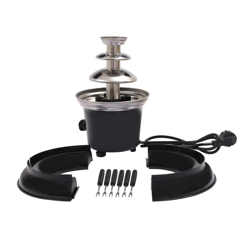 Chocolate Fountains,3Tier Electric Chocolate Fondue Fountain Machine With Fruit Plate