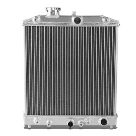 Honda Civic Radiator, Aluminum Radiators for 1992-2001 Acura Integra, Honda Civic del Sol 1.5L 1.6L 1.8L L4 Engine, 2 Row Radiators+Electric Shroud Fan+Relay