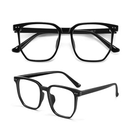 MAKIRO myopia glasses, anti-blue glasses female/male (black, -150, diopters)