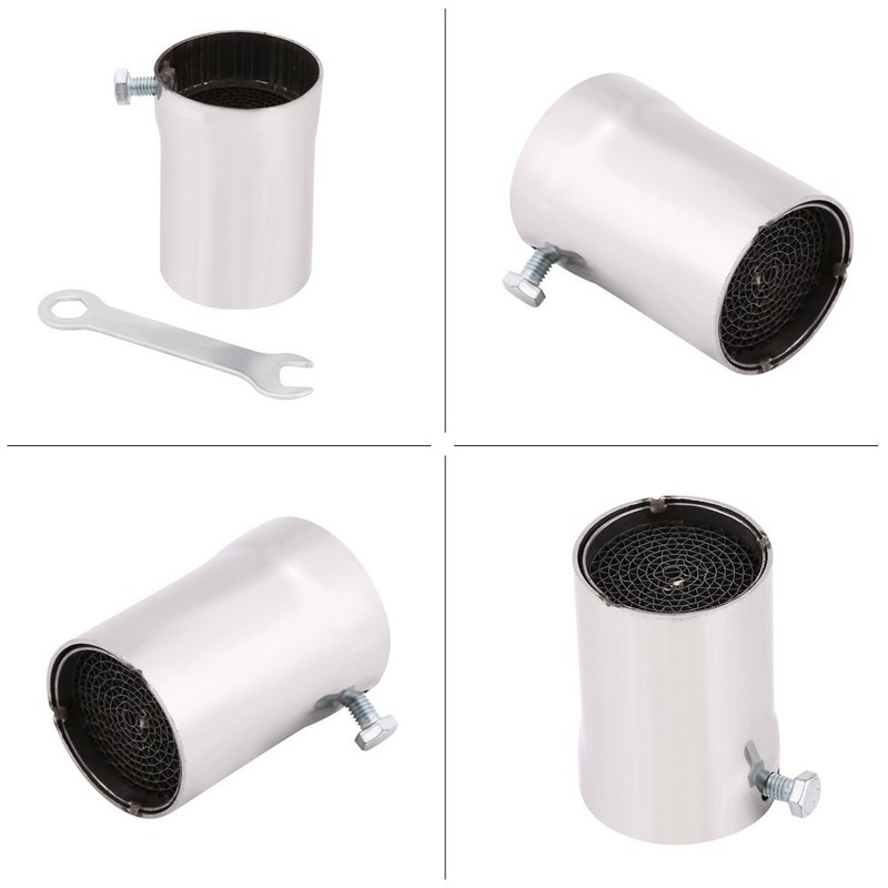 51 mm Universal Motorcycle Exhaust Pipe Silencers Stainless Steel Removable