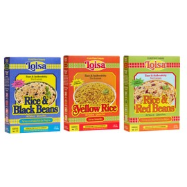 Loisa Premium Latin Rice & Beans, Premium Latin Rice, Non-GMO, No MSG, No Artificial Flavors, No Artificial Colors, Organic Spices, 7 oz, Variety Pack
