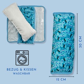 HECKBO Car Sleeping Pillow for Children Girls Boys – Shark – Machine Washable – Car Seat Belt Cushion, Seat Belt Protector, Booster Seat, Car Pillow, Travel Pillow, Holiday