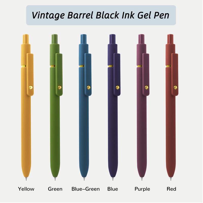 YOXMJDB Gel Pens, 6 Pcs 0.5mm Fine Point Smooth Writing