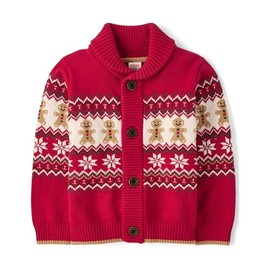 Gymboree,and Toddler Long Sleeve Cardigan Sweaters,Gingerbread Fairisle,10