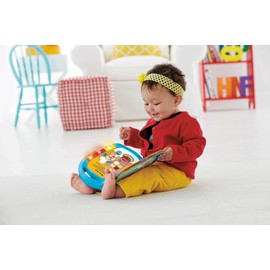 Fisher-Price Lernspaß Liederbuch Baby | Baby Musik Buch ab 6 Monate | Baby Musikspielzeug | Elektronisches Kinderbuch | Baby Spielzeug mit Musik | Spielzeug Baby ab 6 Monate, Version: Italienisch, CDH49