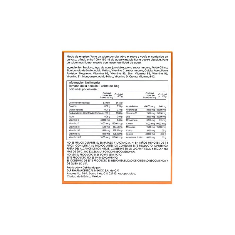 Blast Vitamina Complejo Zinc Antioxidantes 3cajas Sabor Naranja