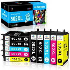 LeciRoba 502XL Printer Cartridges for Epson Printer Cartridges 502 502XL Multipack for Epson XP-5100 XP-5105 XP-5150 XP-5155 Epson WF-2860 WF-2865 WF-2880 WF-2885 (10Pack, 4-Black, 2-Cyan, 2-Magenta, 2-Yellow)