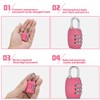 4 Pcs Luggage Locks, Small Padlocks for Suitcase, Travel Security