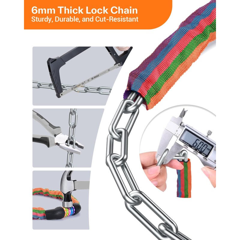 Sportneer Bicycle Lock Combination Lock with Numbers and High Security