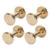 50 Set Binding Rivet Round Flat Head Brass Slot Screw
