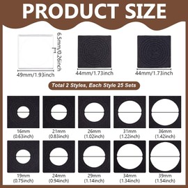 AHANDMAKER 50 Pcs Clear Square Silver Dollar Coin Snap Holders Coin Collection Case of 10 Size with Adjustable Gasket for Collectors American Silver Eagle Liberty Coins JFK Half Dollar