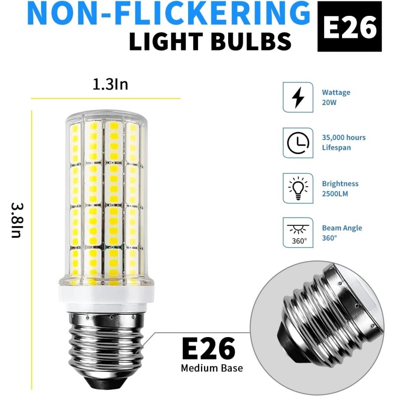 NS E26 LED Corn Light Bulb 200w Equivalent 2500 Lumen