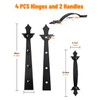 Magnetic Garage Door Hinges and Handles Kit, Garage Hardware Accents