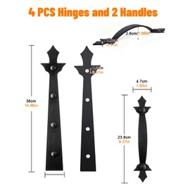 Magnetic Garage Door Hinges and Handles Kit, Garage Hardware Accents