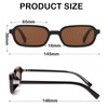 Laurinny Retro Rectangular Sunglasses 90s Rectangle Narrow Glasses Sunglasses Women's