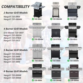 Adviace 2 PCS Flame Tamers Replacement for Nexgrill 720-0864 720-0864M Gas Grills, Porcelain Steel Heat Shields Heat Plates for Nexgrill 720-0864, Nexgrill Evolution 720-0864M Home Depot Grills