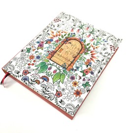 Angelicate Fun Every Day Illustrated Journal with Flower Motif, A5 Size Paper, Comes in Craft Case, Bookmark Included