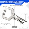 10 Pcs Locking C Clamp Set, Locking Pliers with Fixed