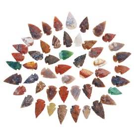 50 PC Lot Flint Arrowhead OH Collection Project Spear DIY Points arrowheads