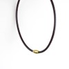 BLKSMTH Women's CHOKER Nappa Cowhide 18k Gold Plated Olive Shaped