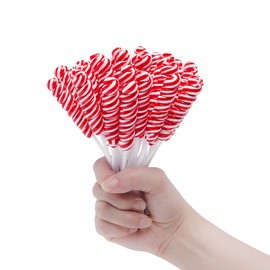 Twisty Lollipop, Red Twist Lollipops Individually Wrapped Bulk, Kid's Lollipops Candy for Birthday, Strawberry 30 Pack