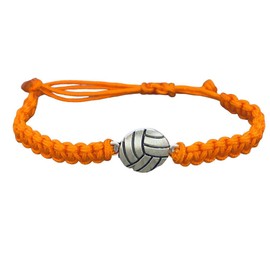 Sportybella Volleyball Charm Bracelet- Adjustable Bracelets with Volleyball Charm. Ideal Volleyball Gifts & Souvenir for Volleyball Players. Unisex Friendship Bracelet, Adjustable, Nylon, no gemstone