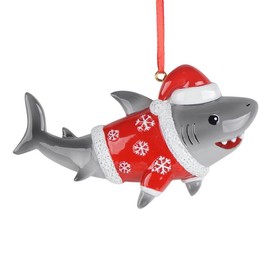 Personalize Shark Christmas Ornament 2024, Ocean Animal Christmas Decorations, Shark Christmas Tree Ornament, Shark Ornaments for Ocean Love, Keepsake Gift for Shark Lover Kids Teens Friends