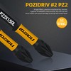 LOZAGU 27-Piece 25mm PZ2 Screwdriver Impact Bits Set with Magnetic