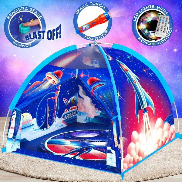W&O Space Super Dome with Blast Off Button, Space Projector