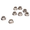 40pcs M10x1.25mm Hxagonal Flange Nuts Stainless Steel Rust Resistant Fine