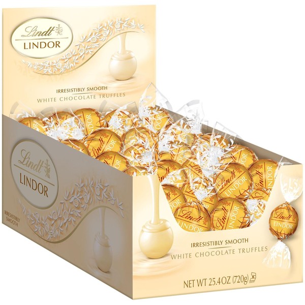 Lindt Lindor Truffles - White Chocolate - 60 ct,1 ounces