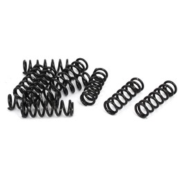 TA-VIGOR 10Pcs Extended Compressed Spring, 1.2mm Wire Dia, 8mm OD, 25mm Length Durable Stainless Steel Small Dual Hook Tension Spring for Furniture Screen Doors Repair Projects