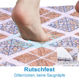 Shower Mat Non Slip: 40x60 cm Shower Mats with Drain Holes - Soft PVC Loofah Bathtub Mat for Kids and Elderly - Quick Drying Bath Matt for Shower Stall Anti-Mildew