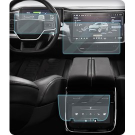 Good Lifestyle Tempered Glass Display Screen Protector Kit, 33KWH Sensitive Touch Auto Accessories for 2022 2023 Rivian R1T R1S, Anti-Glare, Fingerprint-Resistant, Clear Matte Finish, 3 Screens