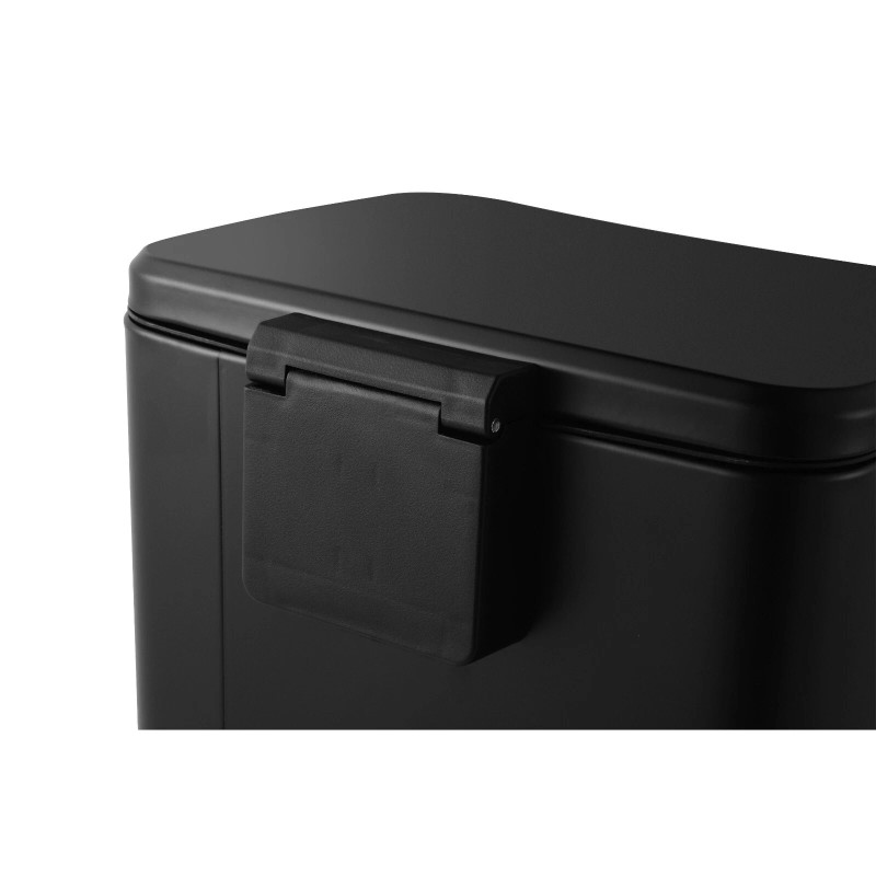MEGACASA 8 Gal./30 Liter Rectangular Matt Black step-on Trash Can