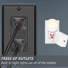SOZULAMP Black Wall Outlet with Night Light,Electrical Tamper Resistant Receptacle,15